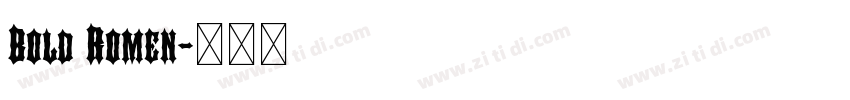 Bold Romen字体转换